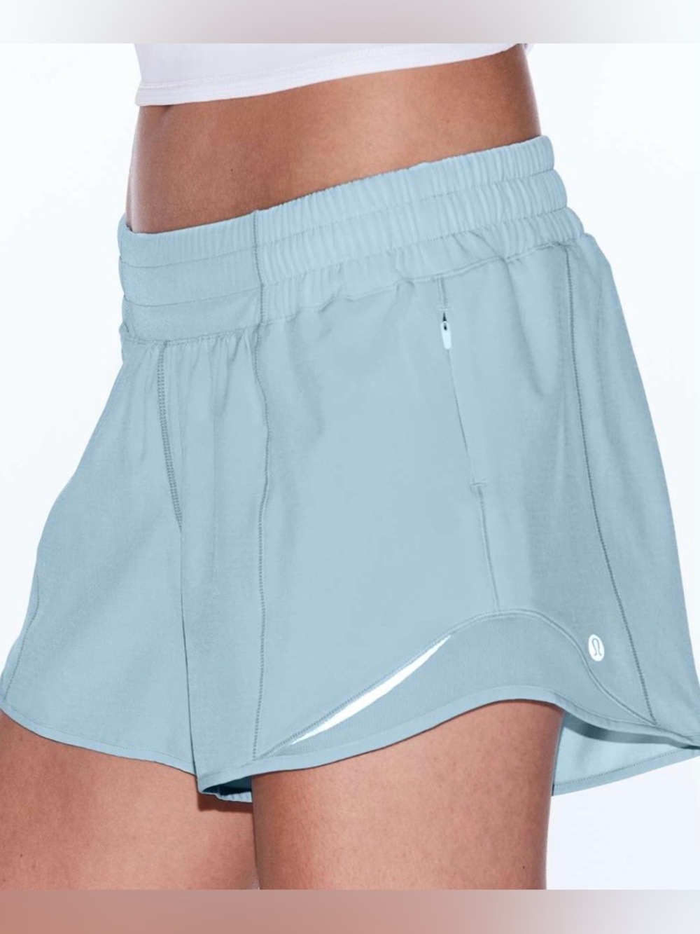 Lululemon Light Blue Hotty Hot Short Size 4 Long